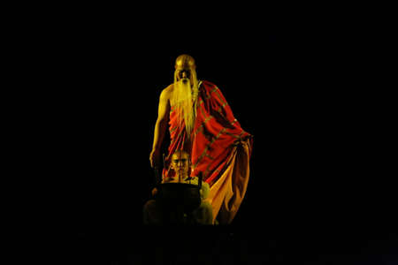 Chinese Kung-Fu Master and Studentのeditorial素材