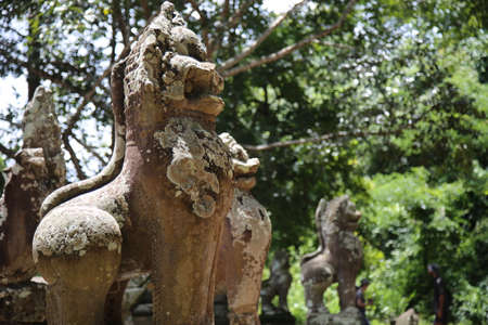 Ruins of Angkor Wat in Cambodiaの写真素材