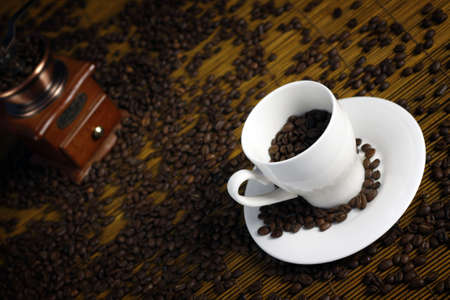 Coffee Cup and Grinderの写真素材