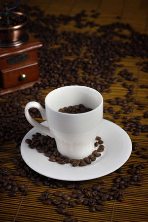 Coffee Cup and Grinderの写真素材