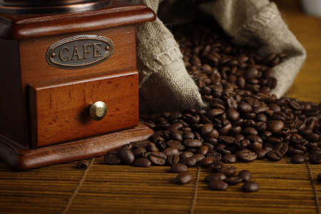 Coffee Grinder with Bagの写真素材