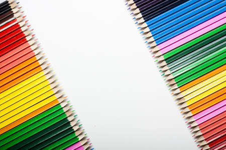 Colored Pencils Background frame!の写真素材