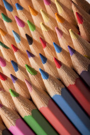 Colored Pencils Background Macroの写真素材