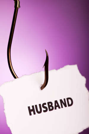 husband on hookの写真素材