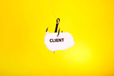 Client on hook!の写真素材