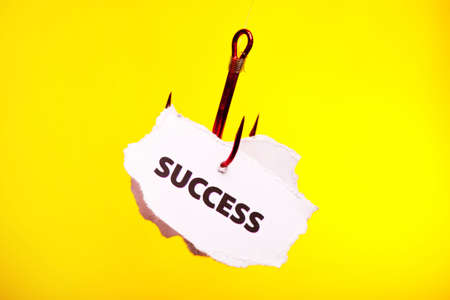 success on yellow!の写真素材