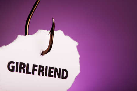 Girlfriend  on hookの写真素材