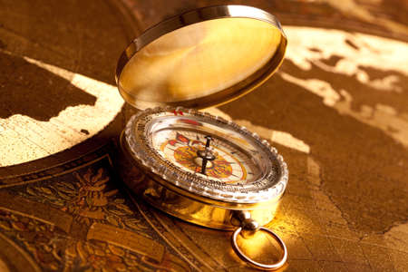Gold Compass Closeup