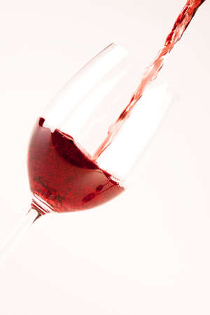 red wine on whiteの写真素材