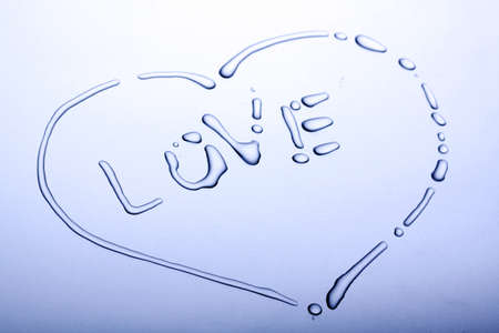 Water Heart Shapeの写真素材