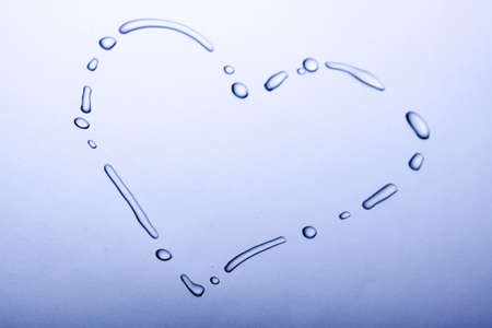 Water Heart Shapeの写真素材