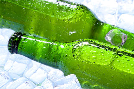 Beer in ice!の写真素材