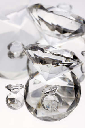 Gemstones on mirrorの写真素材