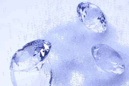 Pure beautiful diamonds on mirrorの写真素材