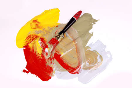 Dirty Paintbrushesの写真素材