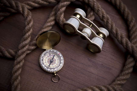 Old golden compassの写真素材