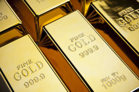  gold bars, studio shots, closeup