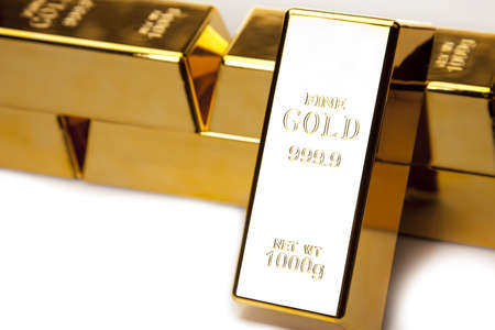  gold bars, studio shots, closeup