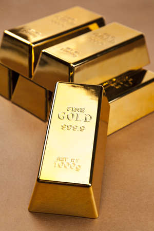 gold bars, studio shots, closeupの写真素材
