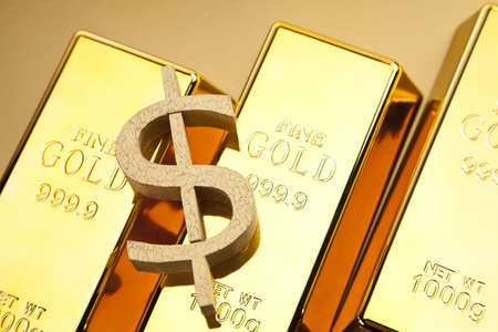 gold bars, studio shots, closeupの写真素材