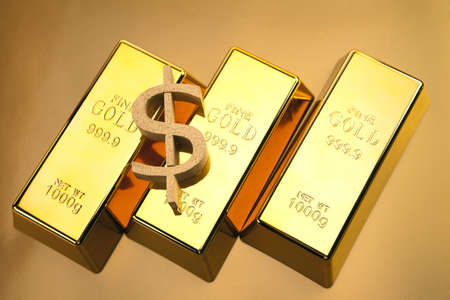 gold bars, studio shots, closeup