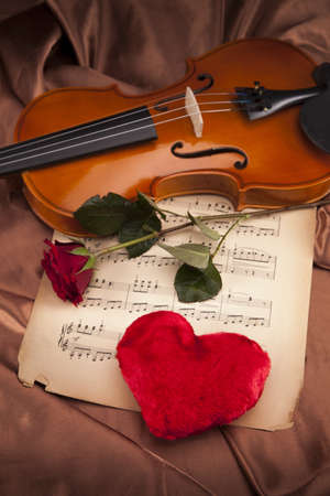 Violin, music, love and extasy  Everything for valentinesの写真素材
