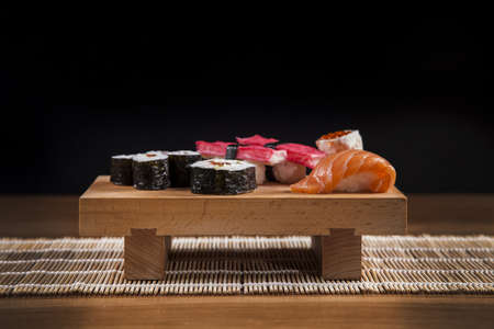 Variation of fresh tasty sushi foodの写真素材