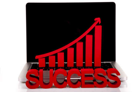 Computer, basket and free web shopingの写真素材