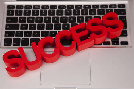 Computer, basket and free web shopingの写真素材