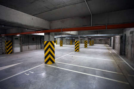 Underground garage. interior shotsのeditorial素材