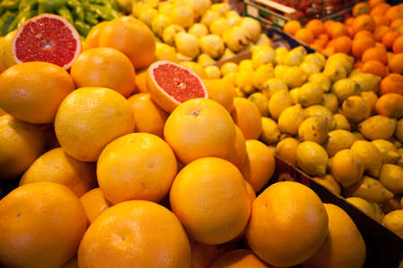 Food market closeup, fresh foodの写真素材