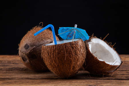 Coconut milk closeup