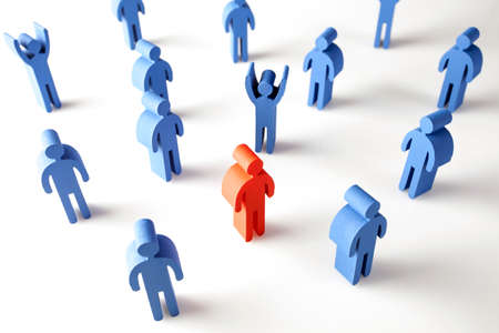 concept of teamwork, people and icons