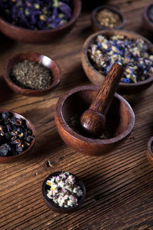 The ancient Chinese medicine, herbs and infusionsの写真素材