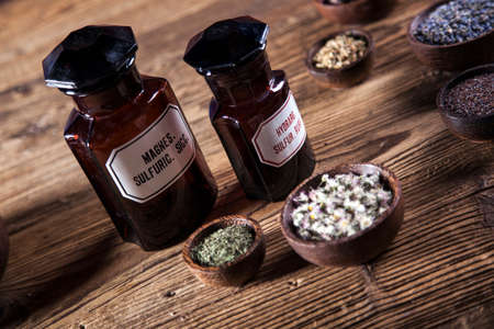The ancient Chinese medicine, herbs and infusionsの写真素材