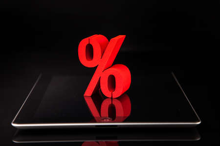 Digital percent tablet and a lot of fun!の写真素材