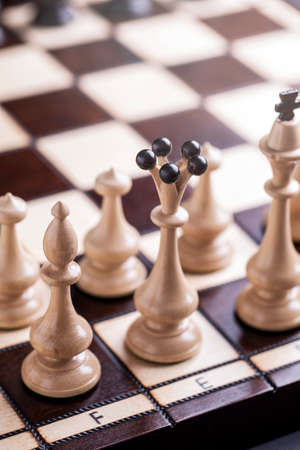 Chess pieces showing competition in business and sportの写真素材