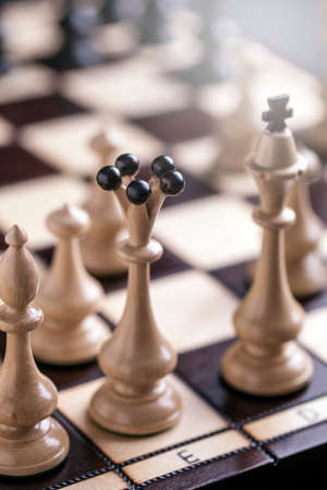Chess pieces showing competition in business and sport