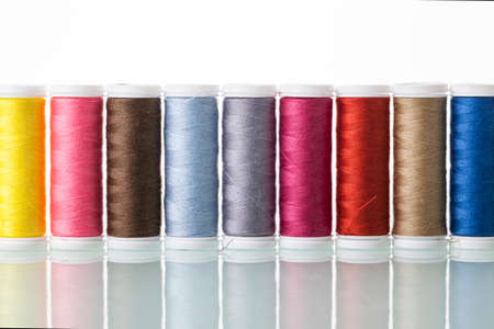 Sewing threads isolated on white background. Studio Shotの写真素材