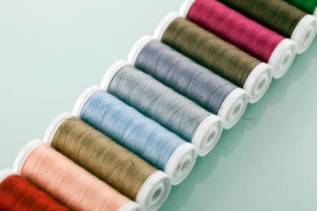 Sewing threads isolated on white background. Studio Shotの写真素材