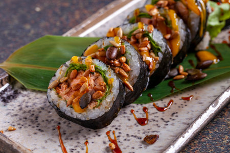 Sushi roll japanese food. Sushi roll japanese foodの写真素材