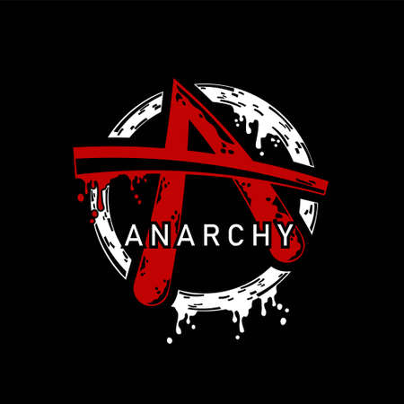 Circle A With Anarchy Tagline for Apparel Design, jacket, T shirt, hoodie, sweater or anythingのイラスト素材