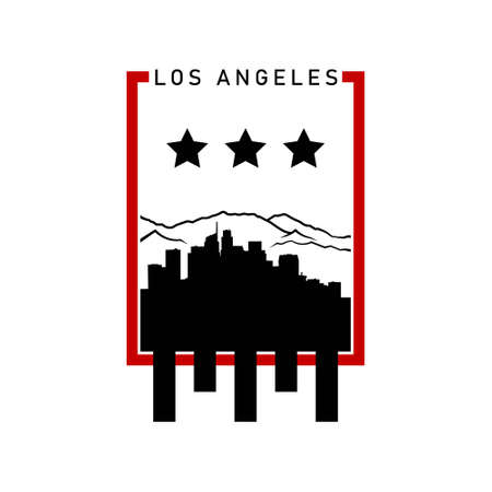 Los Angeles Silhouette for Apparel Design especially for T shirt, jacket, hoodie, sweater or anythingのイラスト素材