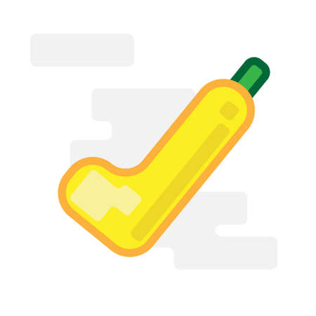 Cute Square Fresh Shining Banana Flat Design Cartoon for Shirt, Poster, Gift Card, Cover or Logoのイラスト素材