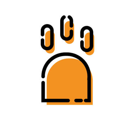 Cute Orange Flash or Flashlight Icon Flat Design For App Label Vector Illustrationのイラスト素材