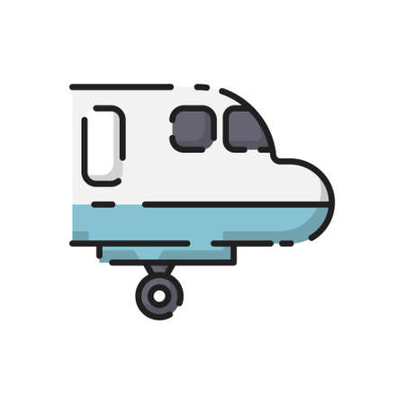 Cute White Plane Head Flat Design Cartoon for Shirt, Poster, Gift Card, Cover, Logo, Sticker and Icon.のイラスト素材