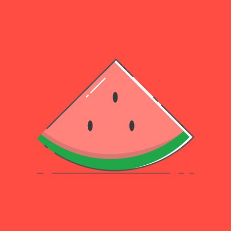 Delicious watermelon vector illustration mbe style. Good for icon, logo, background, poster, flyer, etcのイラスト素材