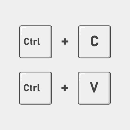The shortcut keyboard of copy and paste. Good for icon, social media post, poster, flyer, etc