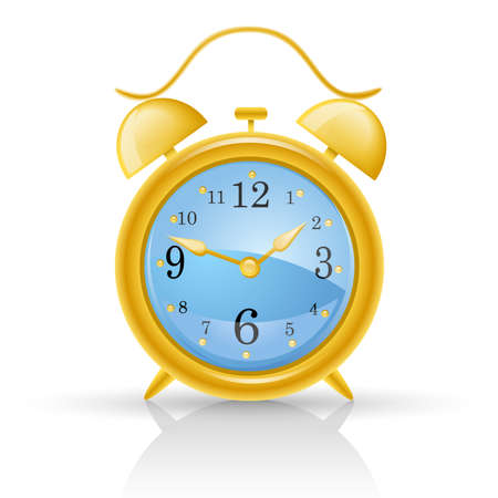 Alarm clock isolated on white background.のイラスト素材