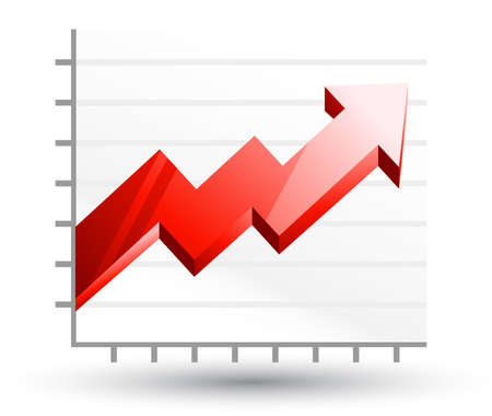 Vector illustration of diagram on white backgroundのイラスト素材